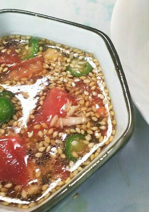 アレンジそうめん～おくらトマトそうめん-レシピのメイン写真