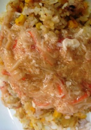 カニ×カニでうまっ！あんかけチャーハン-レシピのメイン写真