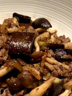 かんたん!牛肉とナスのバターポン酢炒め-レシピのメイン写真
