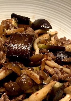 かんたん！牛肉とナスのバターポン酢炒め-レシピのメイン写真