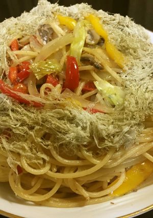 オイルサーディン&とろろ昆布の和風パスタ-レシピのメイン写真