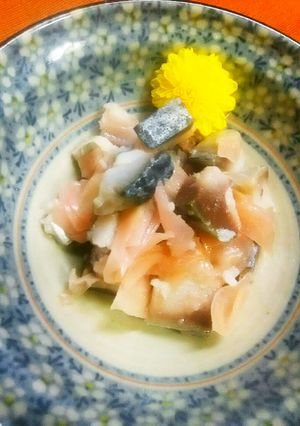 超簡単な酒の肴！しめ鯖とガリの和え物♪-レシピのメイン写真