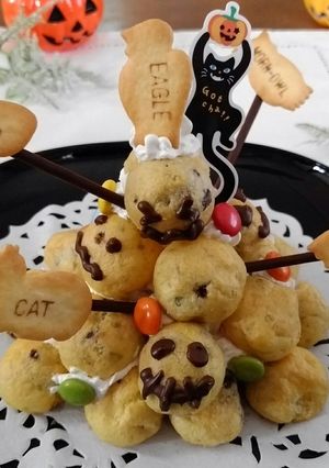 お菓子でおかしなハロウィンシュータワー-レシピのメイン写真