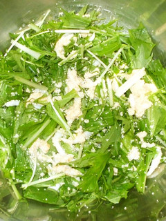 イカとタラコの水菜サラダ♪簡単-レシピのメイン写真