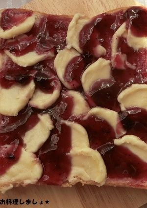 チーズとブルーベリーのウェーブトースト-レシピのメイン写真