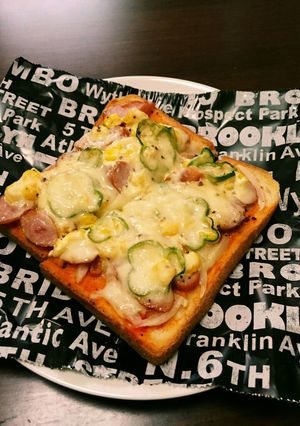 10分で♡Wソースなピザトースト♡-レシピのメイン写真