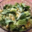 レタスとセロリとコーンのうま塩だれサラダ
