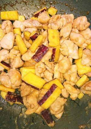 鶏もも肉とさつまいもの甘辛炒め-レシピのメイン写真