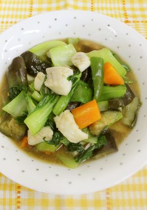 イカと秋野菜の中華炒め-レシピのメイン写真