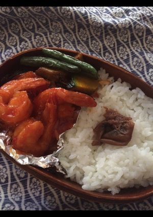 エビチリ＆カレーかぼちゃ-レシピのメイン写真