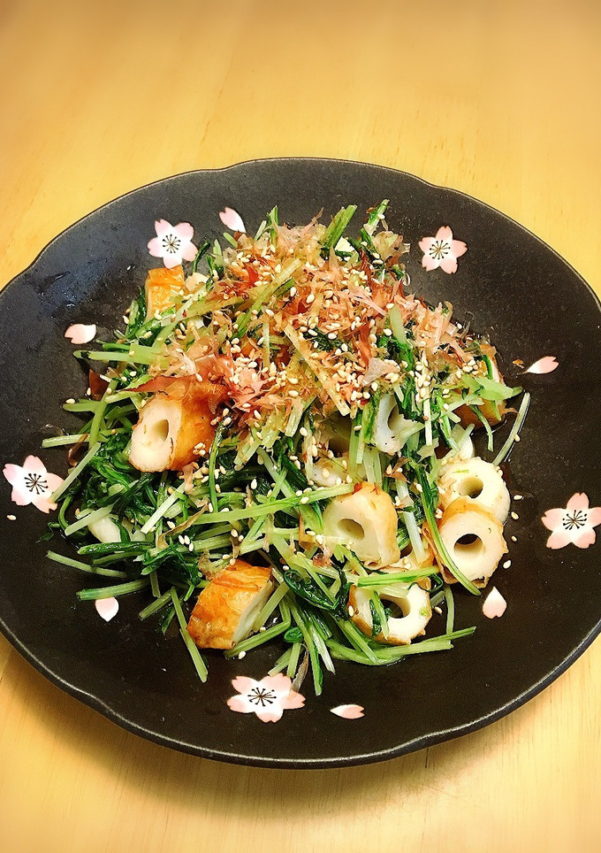 水菜とチクワ炒め-レシピのメイン写真