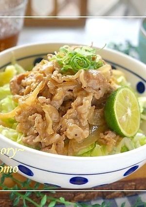 野菜も一緒に採れる★オイマヨの柔らか豚丼-レシピのメイン写真