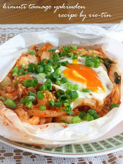 レンジで簡単✜キムチ卵の焼きうどん風✜-レシピのメイン写真