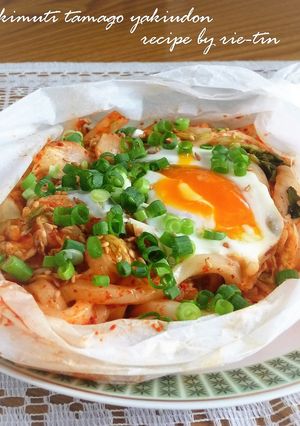 レンジで簡単✜キムチ卵の焼きうどん風✜-レシピのメイン写真