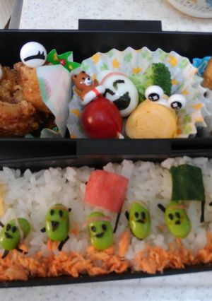 お弁当　えだまめさんの運動会　-レシピのメイン写真