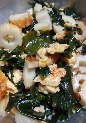 簡単な和え物☆わかめとちくわと卵で☆-レシピのメイン写真