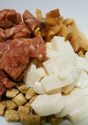 犬ご飯　羊と豆腐と干し椎茸のせ-レシピのメイン写真