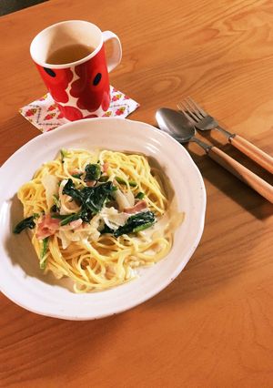 ほうれん草のチーズクリームパスタ-レシピのメイン写真