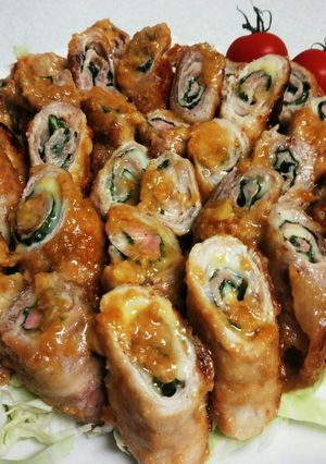 豚肉のしそチーズ巻き♡醤油麹タレ-レシピのメイン写真