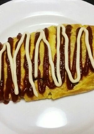 ひき肉と玉ねぎのオムレツ♡-レシピのメイン写真