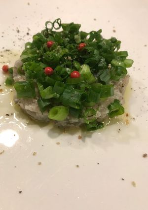 鯵のたたき 洋風な感じで-レシピのメイン写真