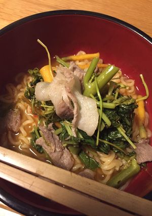 梅酢さっぱり野菜de辛ラーメン-レシピのメイン写真