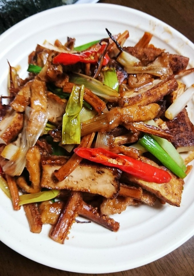 台湾 客家小炒 スルメと豚と豆腐醤油炒め-レシピのメイン写真