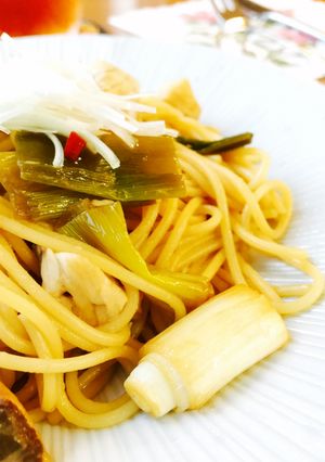 おうちで簡単☆白ネギとブリの和風パスタ-レシピのメイン写真