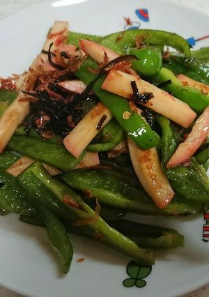 弁当・おかず・ピーマン・蒲鉾・桜エビ-レシピのメイン写真