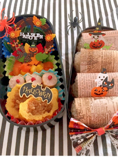 ハロウィン俵おにぎり折り紙ラッピング-レシピのメイン写真