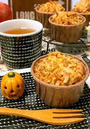 ザクザクナッツとりんごの全粒粉マフィン♪-レシピのメイン写真