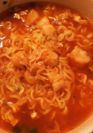 お麩と桜えびの辛ラーメン-レシピのメイン写真
