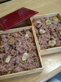 炊飯器で栗入り赤飯(栗おこわ)-レシピのメイン写真