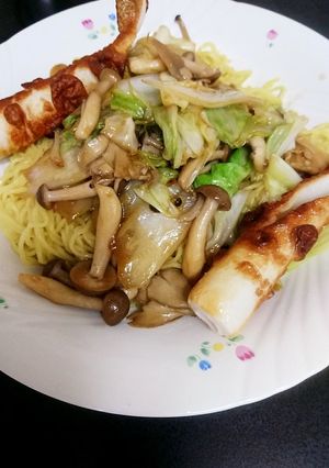 オイスター野菜炒め塩焼きラーメン-レシピのメイン写真