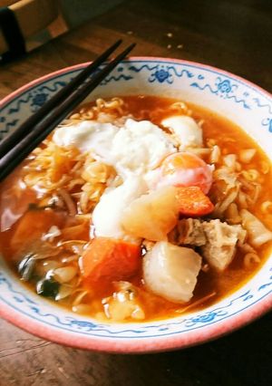 寒い日に♪あんかけ辛ラーメン-レシピのメイン写真