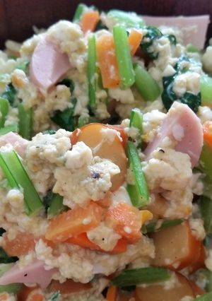 【貧乏飯】かさ&栄養増し卵野菜炒め-レシピのメイン写真