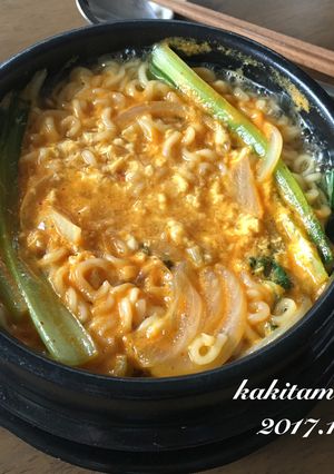 かき玉辛ラーメン-レシピのメイン写真