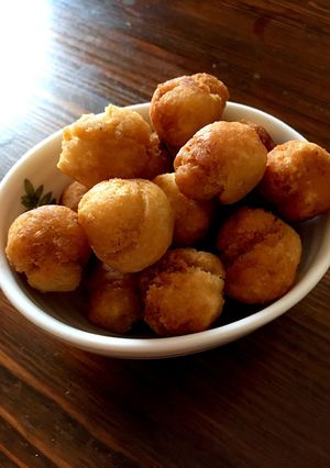 米粉入りでふわっもちっ！まん丸ドーナツ-レシピのメイン写真