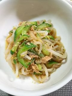 もやしときゅうりとツナで辛子醤油和え-レシピのメイン写真