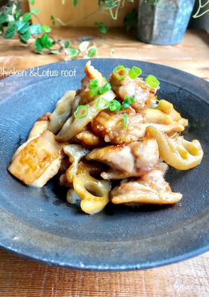 鶏肉とれんこんの甘辛炒め-レシピのメイン写真
