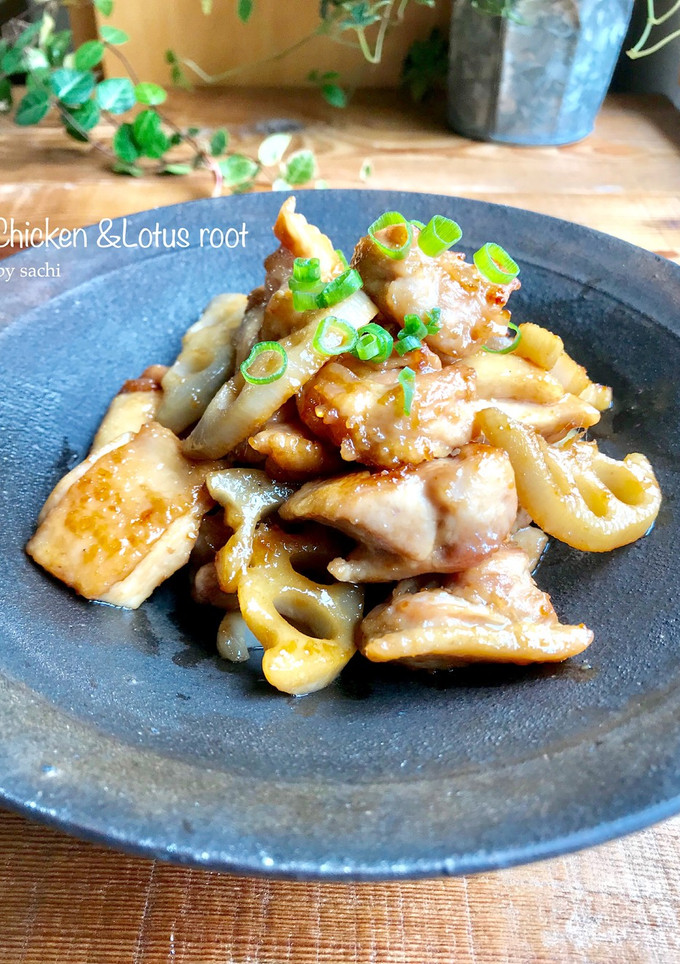 鶏肉とれんこんの甘辛炒め-レシピのメイン写真