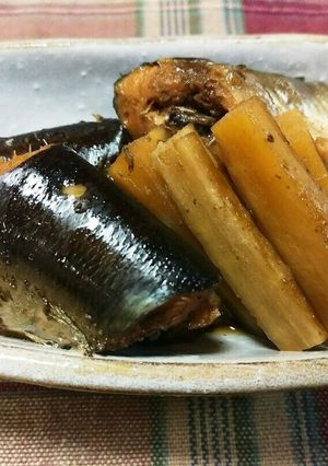 圧力鍋で♪骨まで食べよう♪さんまゴボウ-レシピのメイン写真