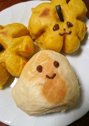 ハロウィンのおばけパン＆かぼちゃパン-レシピのメイン写真
