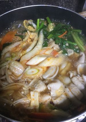 丸美屋麻婆豆腐の素もつ鍋-レシピのメイン写真