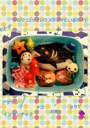 サメさんと水族館のキャラ弁❤-レシピのメイン写真
