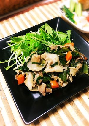 ほんのりとろ〜り青野菜たっぷり豚肉炒め♪-レシピのメイン写真
