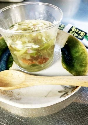 超特急昆布茶と茗荷のお吸い物-レシピのメイン写真