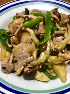 俺流!茗荷とブナシメジの豚肉ポン酢炒め-レシピのメイン写真