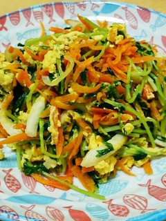 豆苗入りにんじんしりしり~-レシピのメイン写真