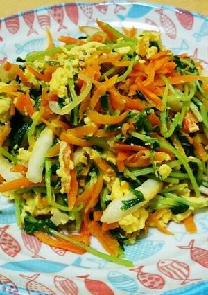 豆苗入りにんじんしりしり～-レシピのメイン写真